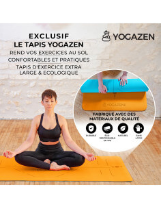 183*61cm 6mm d'épaisseur Double couleur antidérapant TPE tapis de Yoga  qualité exercice tapis de Sport pour Fitn…