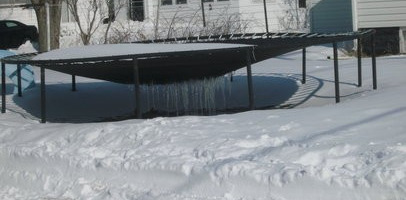 Kunnen we in de winter een trampoline Frankrijk buiten laten staan?